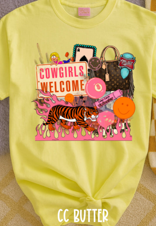 Cowgirls Welcome Comfort Color Tee