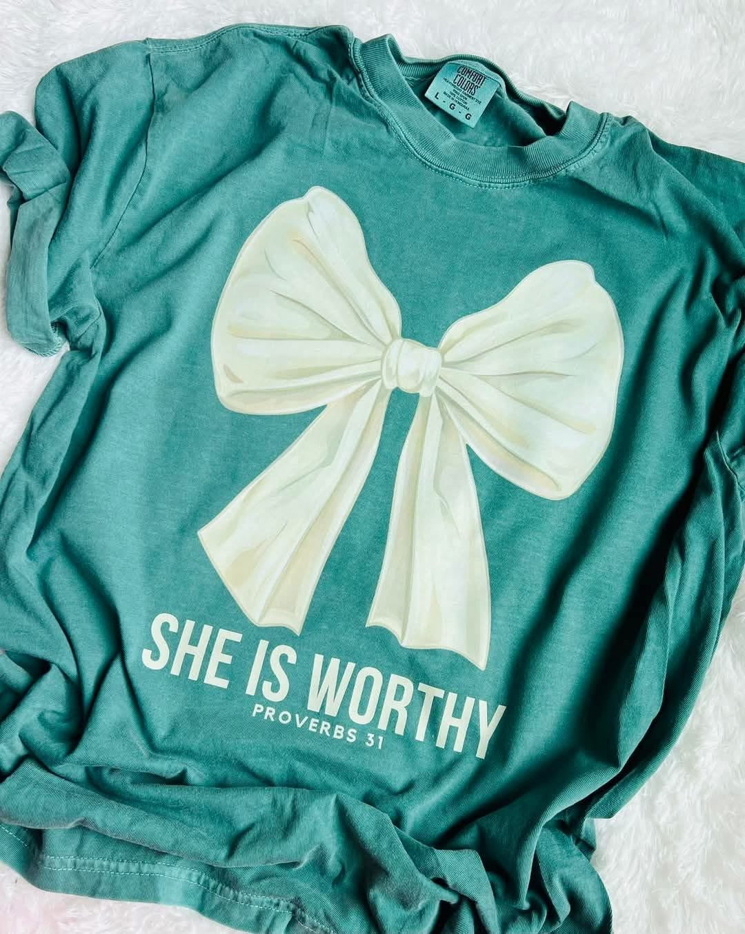 She is Worthy Comfort Color Tee