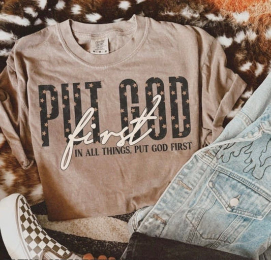 Put God First Comfort Color Tee