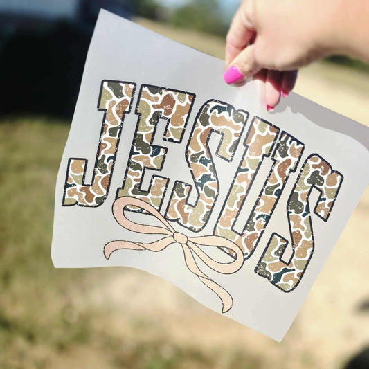 Jesus Camo Single File DTF Transfer