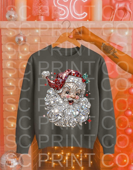 Rhinestone Santa Single File DTF Transfer